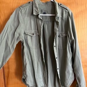 Army Green Button Down